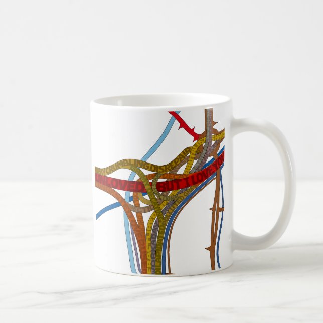 Café (Mas) caneca da junção dos espaguetes do amor de (Direita)