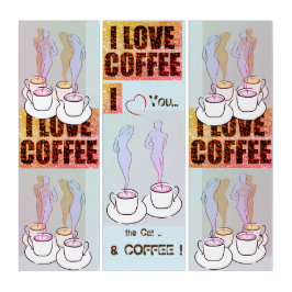 Café Me Chamando - Símbolo Decor - Triptych de Cin