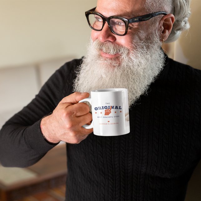 Café Melhor Avô de Todos os Tempos | Caneca de Colagem  (Criador carregado)