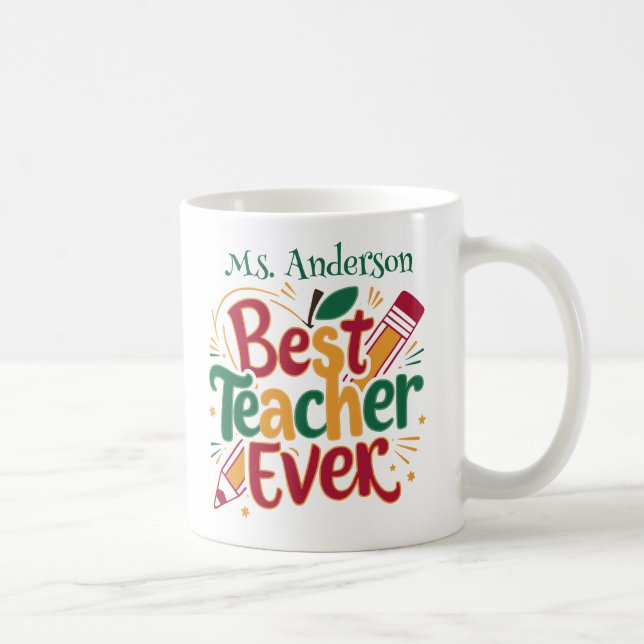 Café Melhor Caneca de Agradecimento para Professores (Direita)