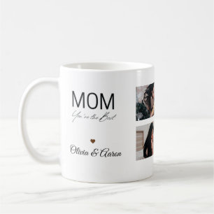 Café Melhor Caneca de Colagem de Fotos da Mamãe