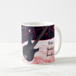 Café Melhor Caneca para Professor de Guitarra