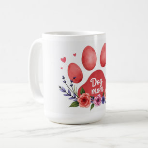Café Melhor Mãe de Cachorro de Todos – Caneca Floral 15