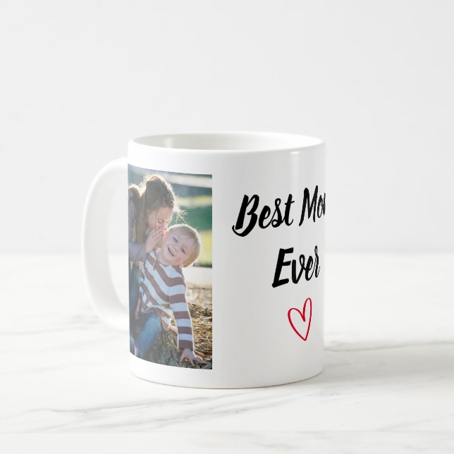 Café Melhor Mãe de Todos os Tempos, Caneca Personalizad (Frente Esquerda)