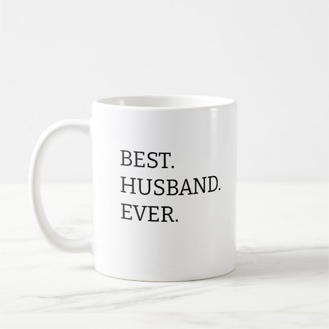 Café Melhor. Marido. De Todos os Tempos. caneca para ma (Esquerda)