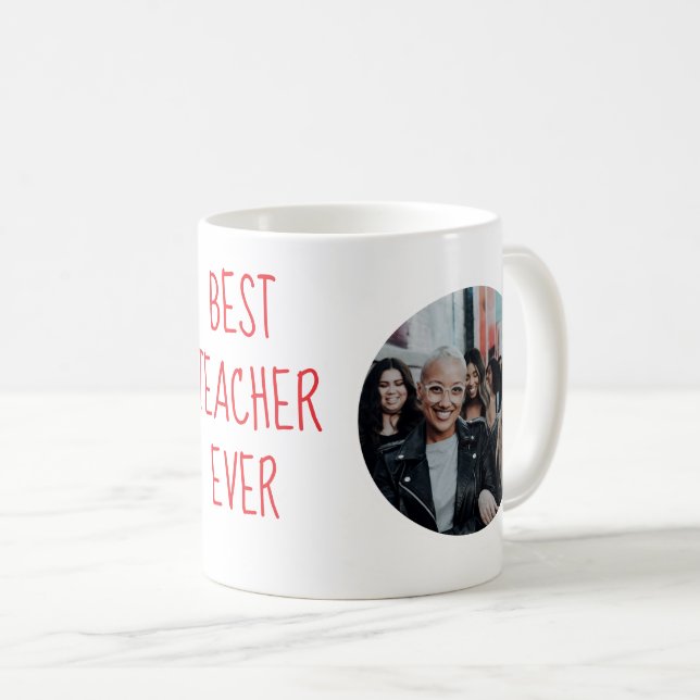 Café Melhor Professor de Todos os Tempos Caneca de Foto (Frente Esquerda)