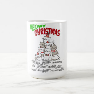 Café Meowy Natal Gato – Caneca Fofa para Amantes de Gat