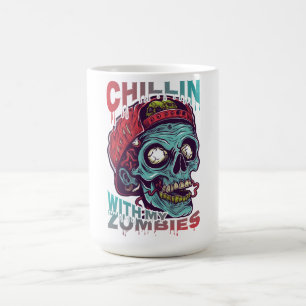 Café Meu Caneca de Zumbis Diversão de Halloween de Te