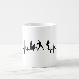 Café Meu Coração Bate Na Caneca De Baseball
