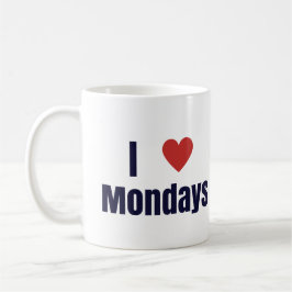 Café Mim caneca de segundas-feiras do coração