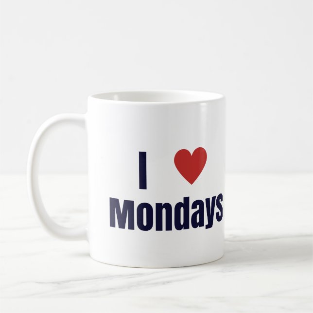 Café Mim caneca de segundas-feiras do coração (Esquerda)