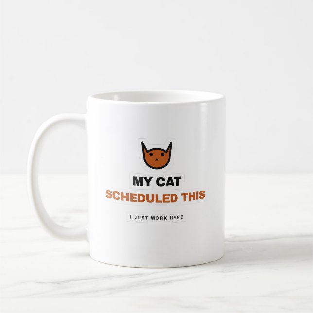 Café Minha Caneca de Gato Engraçado Agendada pelo Meu G (Esquerda)