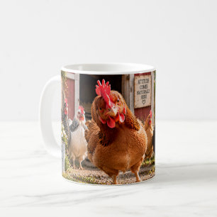Café Minha Galinha Tem Atitude Caneca Engraçada de Gali