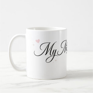 Café Minha Mãe é a Melhor Caneca de Script Elegante