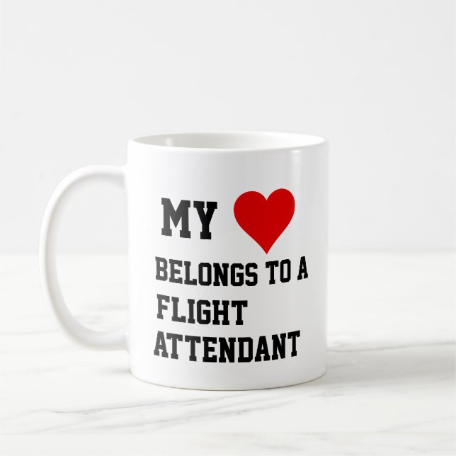 Café Minha Pertença A Uma Caneca De Atendimento De Voo (Esquerda)