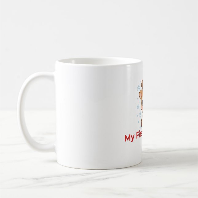 Café Minha Primeira Caneca de Natal Bebê Fofo Férias (Esquerda)