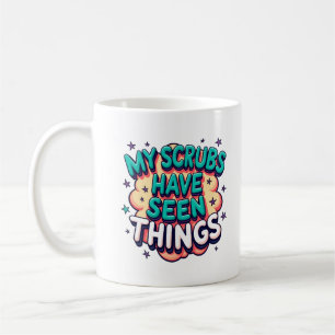 Café Minha Roupa de Trabalho Já Viu Coisas Caneca Enfer
