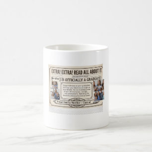 Café Modelo de Caneca de Jornal de Formatura Personaliz