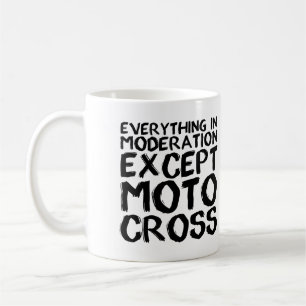 Café Moderação de Motocross Caneca Divertida de Bicicle