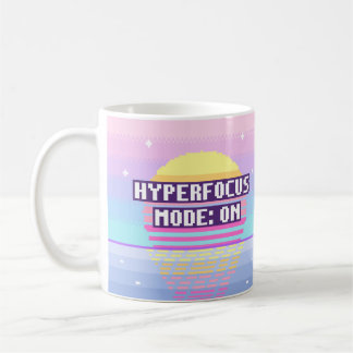 Café Modo Hiperconcentração: Ativado Caneca de Pixel Ne