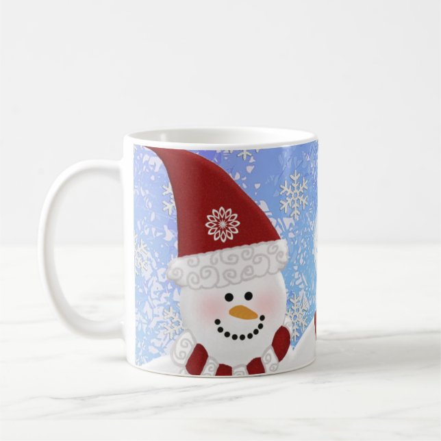 Café Monograma personalizado: Caneca do boneco de neve (Esquerda)