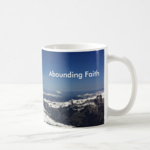 Café Montanha de abundância da caneca da fé