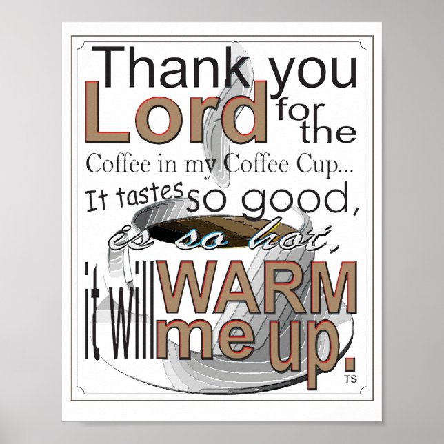 Café Morning Prayer Poster (Frente)