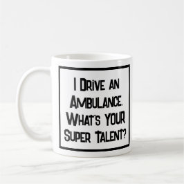 Café Motorista de Ambulância Super Talento. Caneca de C
