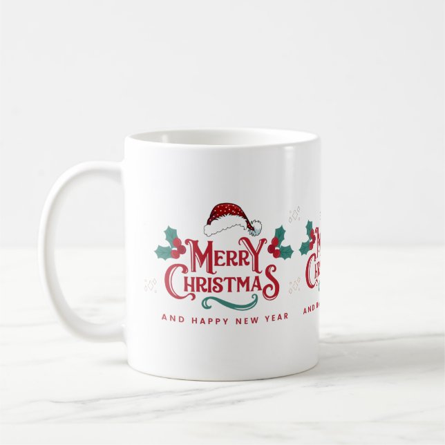Café Mugs de natal - caneca de natal alegre (Esquerda)