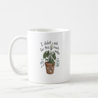 Café Muita água - Caneca engraçada de planta
