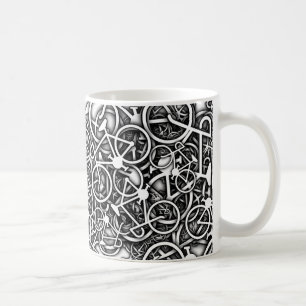 Café Muitas Bicicletas - Caneca de Design de Bicicleta