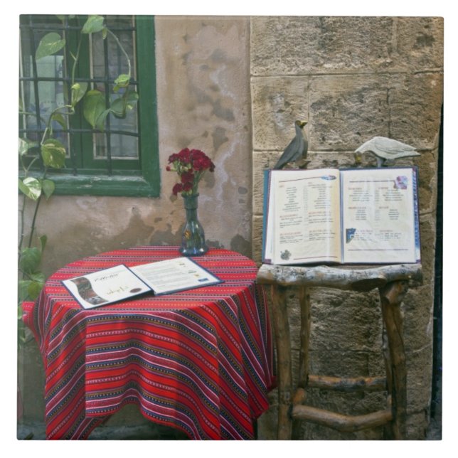 Café na calçada, Chania, Creta, Grécia (Frente)