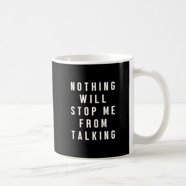 Café Nada Me Impedirá de Falar Caneca de Conversa Diver (Direita)