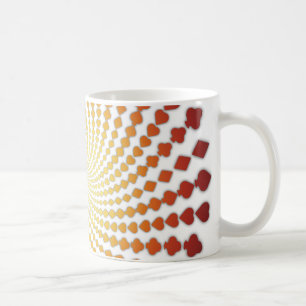 Café Naipe de Cartas de Pôquer Espiral: Caneca de Café:
