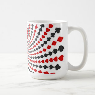 Café Naipe de Cartas de Pôquer Espiral: Caneca de Café: