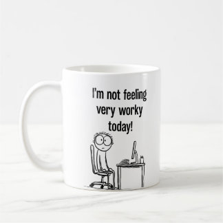 Café Não Estou Me Sentindo Trabalhador Hoje Caneca de E