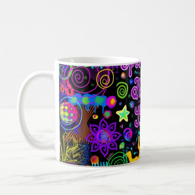 Café Não Fale Mal de Si Mesmo | Caneca de Afirmação (Esquerda)