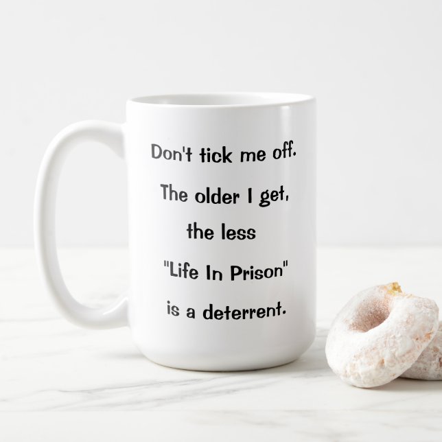 Café Não Me Irrite - Caneca de 15 oz. (Com Donut)