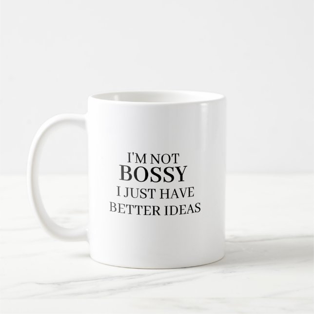 Café Não Sou Chefe, Só Tenho Ideias Melhores Caneca de  (Esquerda)