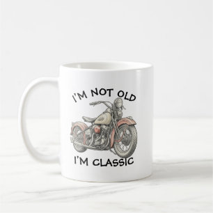 Café Não sou velho, sou clássico - Caneca de motoqueiro