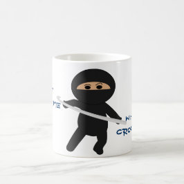 Café Ninja com a caneca do gancho de Crochet