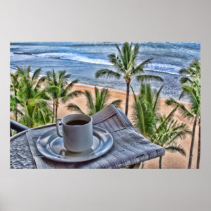 Café no poster do paraíso