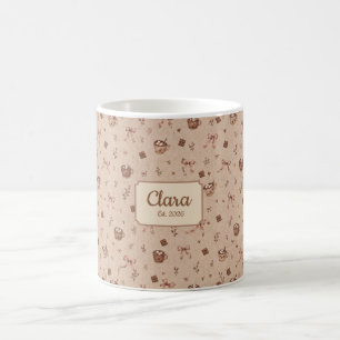 Café Nome Personalizado Caneca de Chocolate Quente Conf