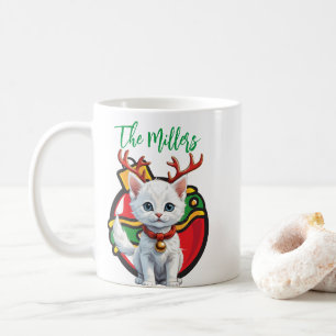 Café Nome Personalizado Merry Christmas — caneca de caf