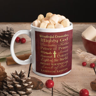 Café Nomes da caneca personalizada vermelho de Jesus