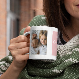 Café Nós Amamos Você 2 Colagem de Fotos Caneca de C