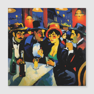 Café Noturno em Paris, 1900: Pintura a Óleo Vibran