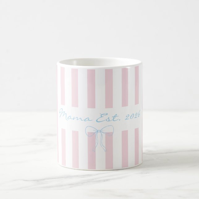 Café  Nova caneca de apreciação para Mamãe com listras  (Centro)