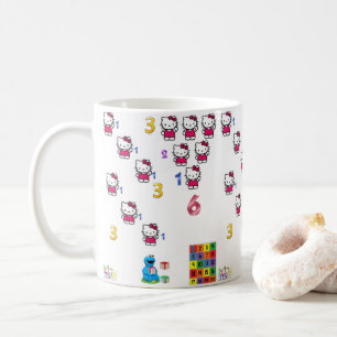 Café número de crianças que dão caneca