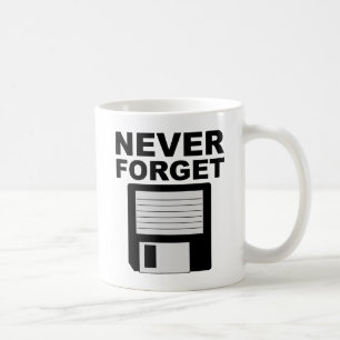 Café Nunca esqueça a caneca engraçada de disco flexí